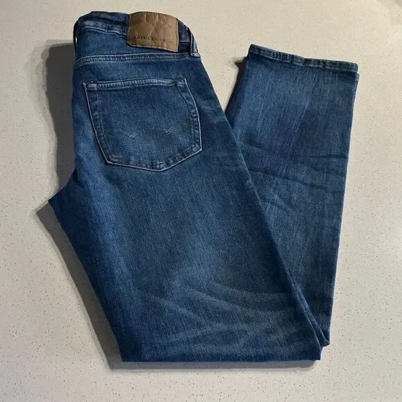 American Eagle Flex Fit + Original Straight Leg Jeans Size 29x32 - Picture 1 of 9